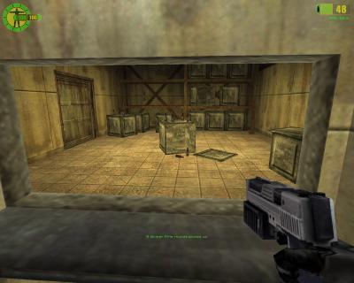 Wir haben eine Waffe und da stehen Flaschen rum, auch ohne Befehl wissen wir, was zu tun ist.