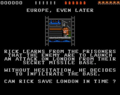 Noch etwas später muss Rick die Raketenbasis infiltrieren und den Anfriff auf London so abwehren.