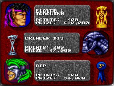 Nach dem Rennen gibt es die Siegerehrung. Der erste bekommt neben 400 Punkte auch eine ganze Stange Geld.