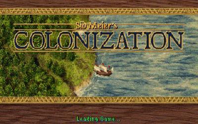 Startbildschirm von Sid Meier's Colonization