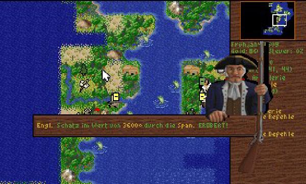 Wir haben einen englischen Schatz gekapert. Den sollten wir schnell nach Europa bringen.