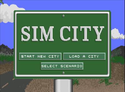 Der Logobildschirm des Spiels SimCity