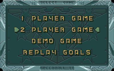 Das Menü - auch wenn es leicht grün ist, ist es ebenso metallisch. Das Markenzeichen der Bitmap Brother-Titel.