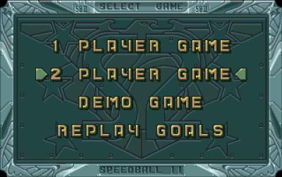 Das Menü - auch wenn es leicht grün ist, ist es ebenso metallisch. Das Markenzeichen der Bitmap Brother-Titel.