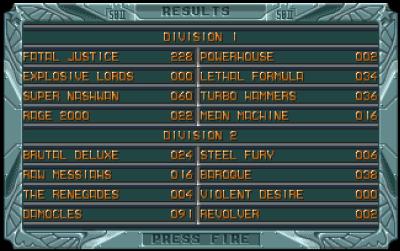 Nach jedem Spiel gibt es einene Spieltagsübersicht mit den Ergebnissen beider Ligen.