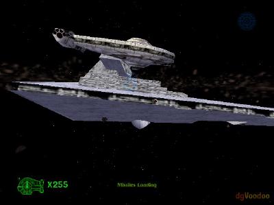 Im Weltall begegnen wir einen Sternenzerstörer, müssen aber nicht gegen diesen kämpfen.