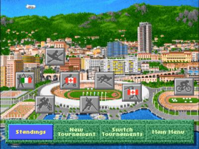 In der Übersicht sehen wir die abgeschlossenen Disziplinen und per Flagge gekennzeichnet, welches Land hier gewonnen hat.