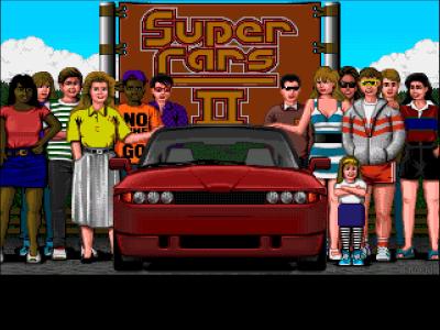 Der Startbildschirm des Spiels Super Cars II von Magnetic Fields
