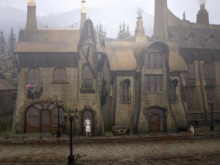 Syberia sieht auch aus heutiger Sicht, dank gerenderter Hintergründe, vor denen die Akteure agieren, gut aus.