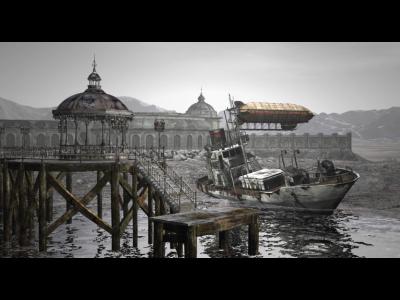 Eigentlich handelt es sich hier um ein Hotel bzw. eine Klinik um zu genesen. Diese hat aber schon bessere Zeiten gesehen, wie alle Orte im Spiel.