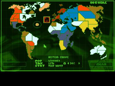 Im Missions-Bildschirm werden die Steuern festgesetzt und die nächste Mission ausgewählt.