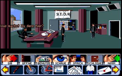 Super unauffällig, wie die bösen Jungs hier herumlaufen und schön ihr Banner in Ihrem Büro aufgehängt haben.