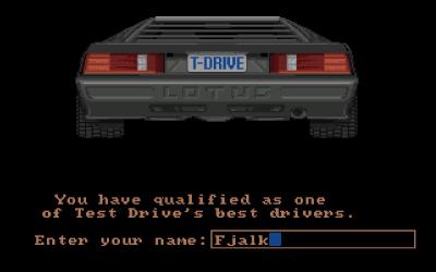 Sammeln wir genug Punkte, so dürfen wir uns in die Highscore eintragen.