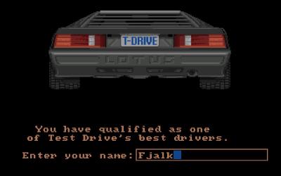 Sammeln wir genug Punkte, so dürfen wir uns in die Highscore eintragen.