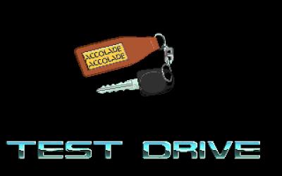 Der Startbildschirm des Spiels Test Drive