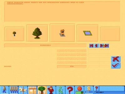 Im Deko-Bereich haben wir zu Beginn nur wenige Bäume und das Plumpsklo. Damit dies nicht zu schlecht wirkt, sollten wir einige Rosenbäume darum bauen, welche den Duft verdecken.