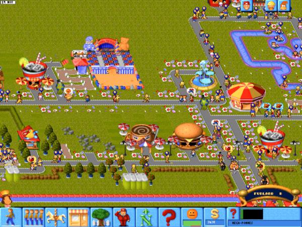 Das Bild zeigt einen aPark aus dem Spiel Theme Park.
