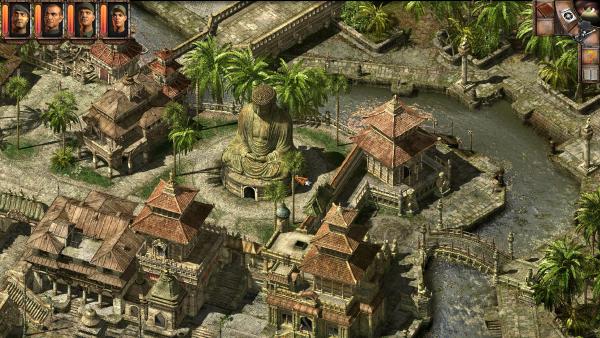 Bild aus dem Remaster von Commandos 2 - Zeigt eine Mission in Asien