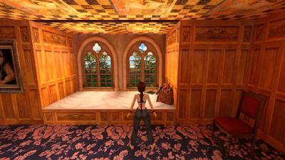 Blick aus Laras Mansion im Remaster