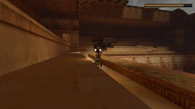 Pierre nervt Lara, unabhängig vom Grafikmodus in Griechenland. Das Kolosseum macht hier aber nochmal mehr her.