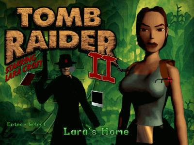 Der Logobildschirm des Spiels Tomb Raider 2