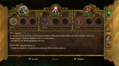 Bestehende Fähigkeiten können bei genug eingesammelter Erfahrung verbessert werden. Zusätzlich erlernen die Charaktere neue Fertigkeiten.