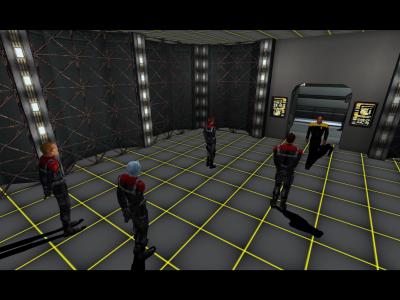 Ist alles nur eine Simulation? Zu Beginn sind wir auf dem Holodeck unterwegs.