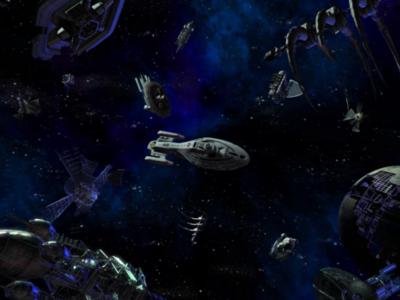 Die Voyager befindet sich mitten in einem Schiffsfriedhof.