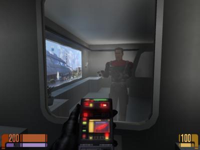 Keine Selbstverständlichkeit in einem Ego-Shooter, wir können uns im Spiegel sehen.