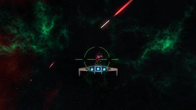 Dogfight im Weltraum.