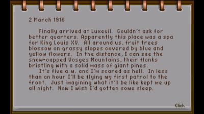 Zwischen den Missionen wird uns unser Gefühlszustand und das generelle Kriegsgeschehen über ein Tagebuch nahegebracht.