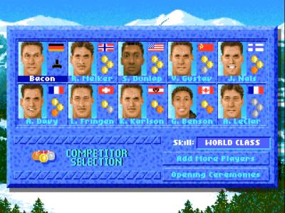 Im Wettbewerb treten immer 10 Kandidaten an, die auch alle vom Spieler gesteuert werden können oder durch CPUs aufgefüllt werden.