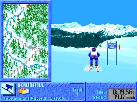 Bei der Abfahrt kommt es auf Geschwindigkeit und gutes Kurven fahren an.