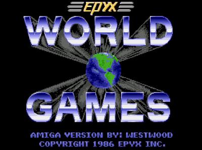 Der Startbildschirm des Spiels World Games