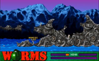 Anhand der Landschaft ist gut zu erkennen, wie weit die Partie shcon fortgeschritten ist. Hier sehen wir schon einige Einschläge von Granaten und anderen Explosionen.