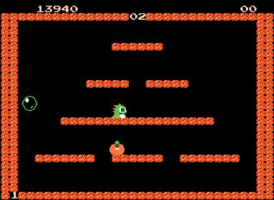 Bild aus einem Level aus Bubble Bobble
