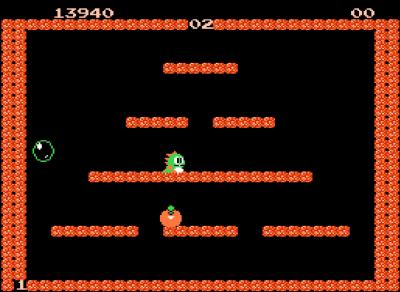 Bild aus einem Level aus Bubble Bobble