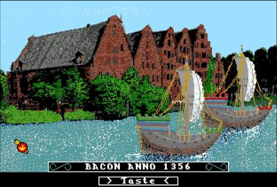 Ein Bildschirm aus dem Spiel Hanse