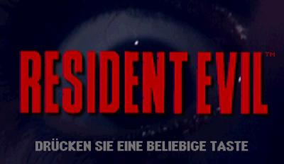 Startbildschirm von Resident Evil 1