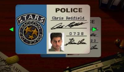 Charakterauswahl in Residen Evil 1