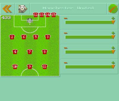 Der Taktik-Screen, damals waren die Spieler noch übersichtlicher.