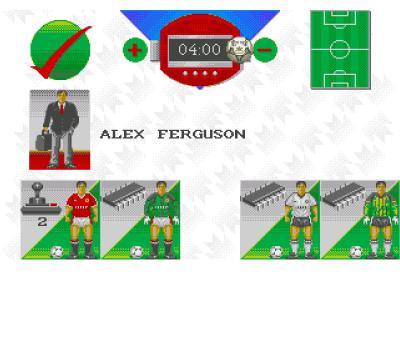 Wir dürfen einstellen, ob wir den Torhüter spielen oder nicht. Alles unter Leitung von Sir Alex.