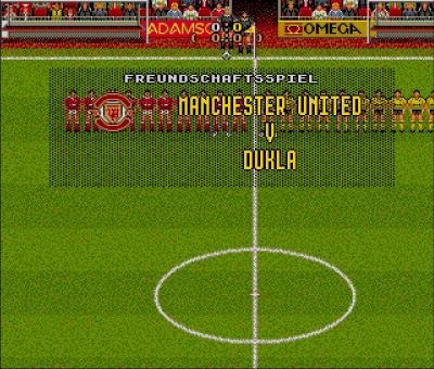 Vor dem Spiel stellen sich die Spieler schön auf.