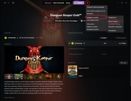 Wie finde ich heraus, wo ein Spiel von GoG installiert wurde?