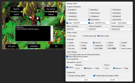 KeeperFX lässt den Spieler viele Einstellungen, wie die Auflösung des Spiels, im Launcher ändern.