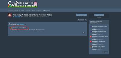 Hier einfach den Text "Download: German Patch" anklicken